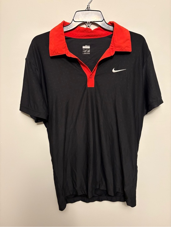 Nike Other - Nike Roger Federer Shirt Mens M Medium Black Red US Open 2009 Tennis Tournament